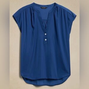 Banana Republic Factory Royal Blue Cap Sleeve Blouse